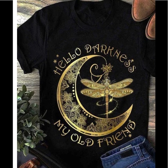 Tops - 🆕 “Hello Darkness ..” saying T-shirt Black